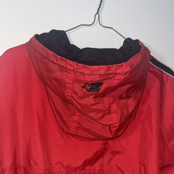 Vintage Starter Varsity Jacket Nebraska Windbreaker Track Athletic Red Men's 3X - Picture 8 of 9